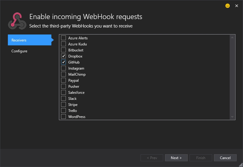 WebHooks with ASP.NET on Azure - DropBox and GitHub